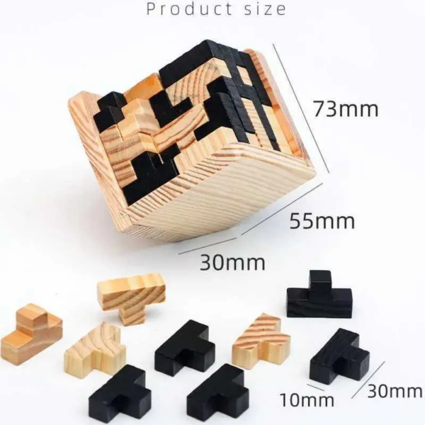 Mind Bender Cube Educational Wooden Puzzle